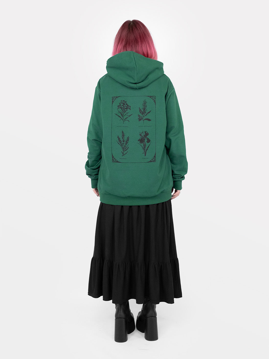 Zielona bluza z kwiatami Herbarium