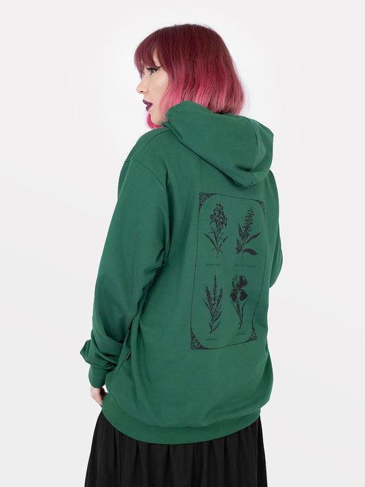 Zielona bluza z kwiatami Herbarium
