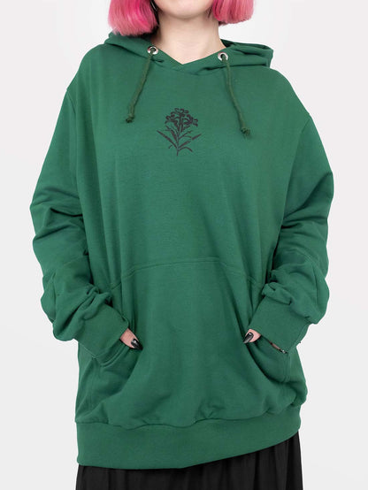 Zielona bluza z kwiatami Herbarium