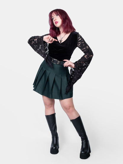 Ciemnozielona tennis skirt