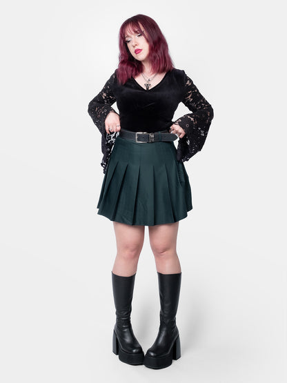 Ciemnozielona tennis skirt