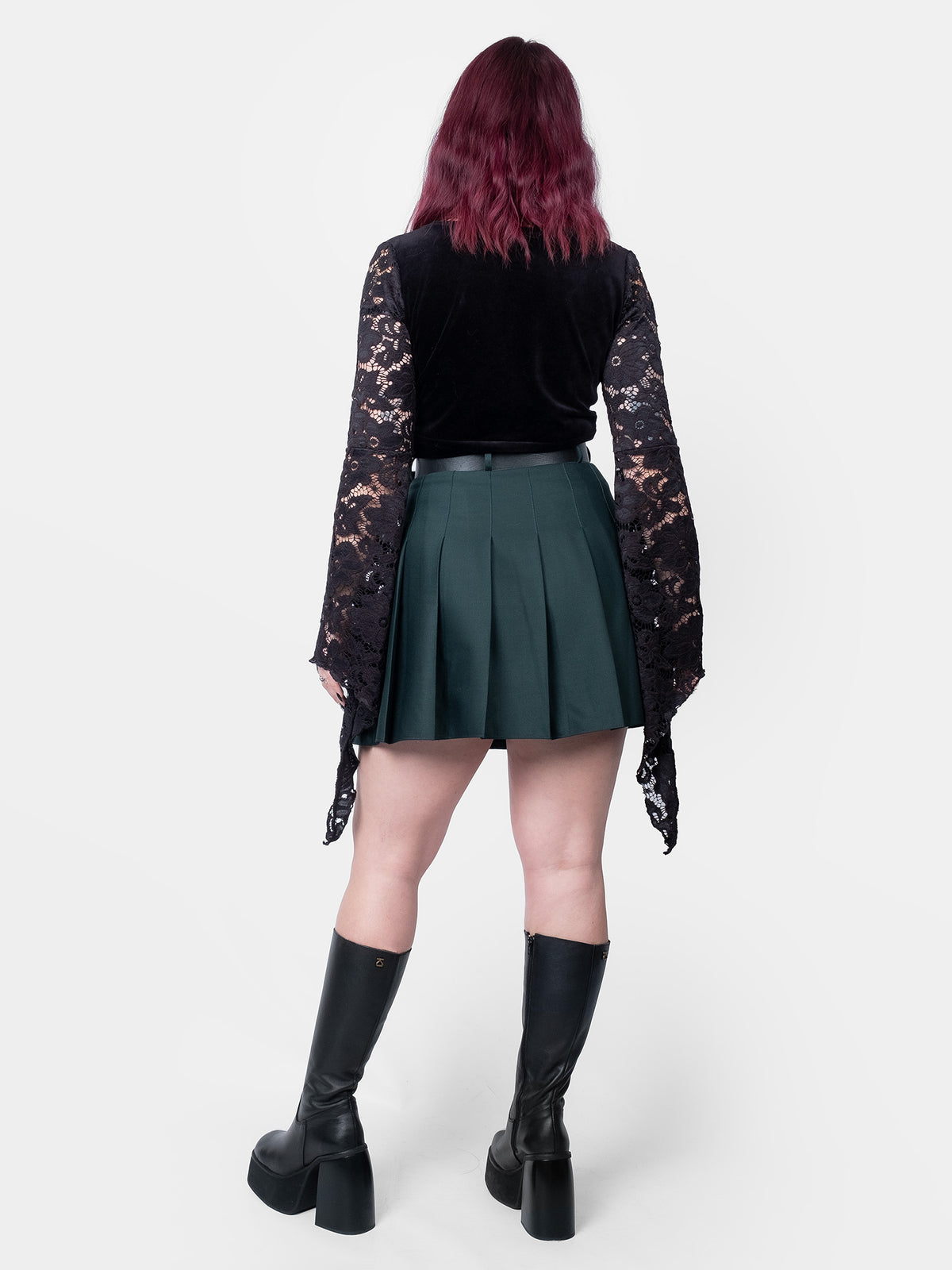 Ciemnozielona tennis skirt