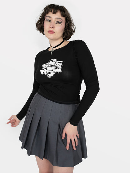Szara tennis skirt ze szlufkami