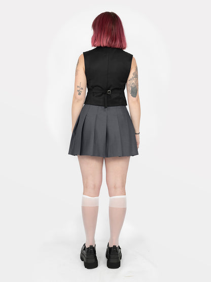 Szara tennis skirt ze szlufkami