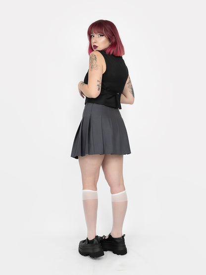 Szara tennis skirt ze szlufkami