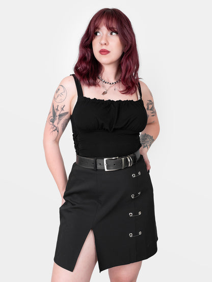 Spódnica mini z agrafkami Courtney