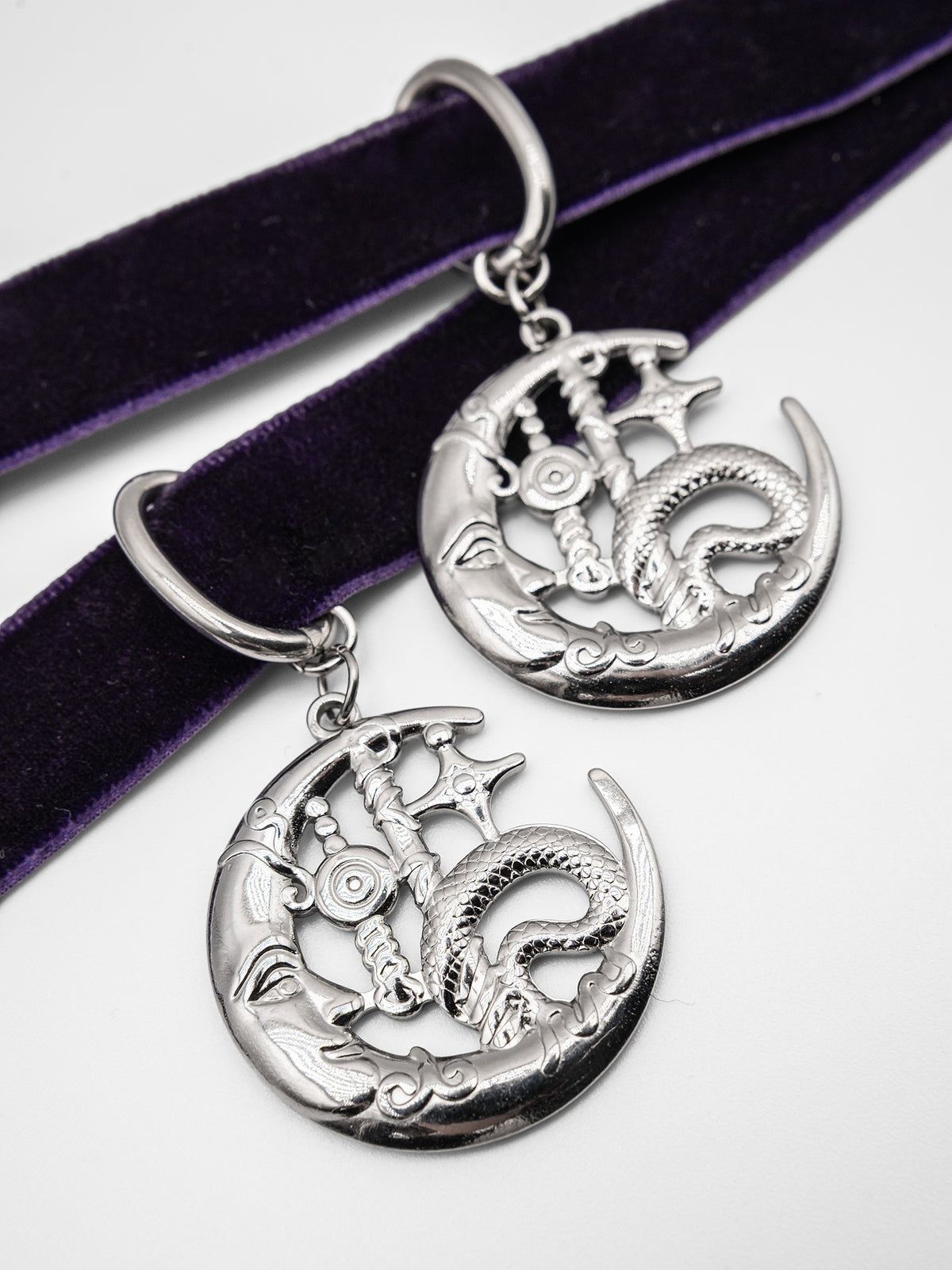 Purple Lunelle collar with a moon