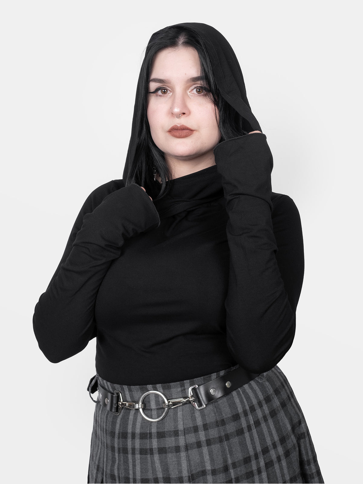 Bluzka z kapturem Noire