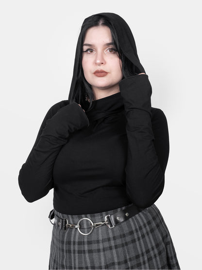Bluzka z kapturem Noire