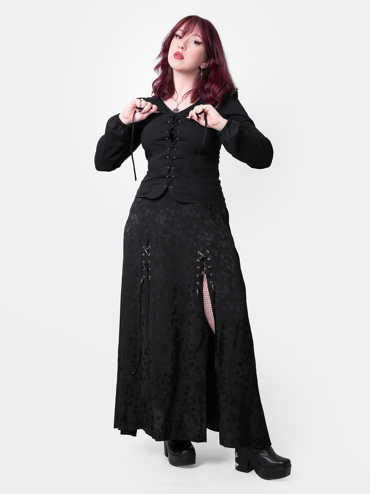 Apathy Lace Up Blouse 