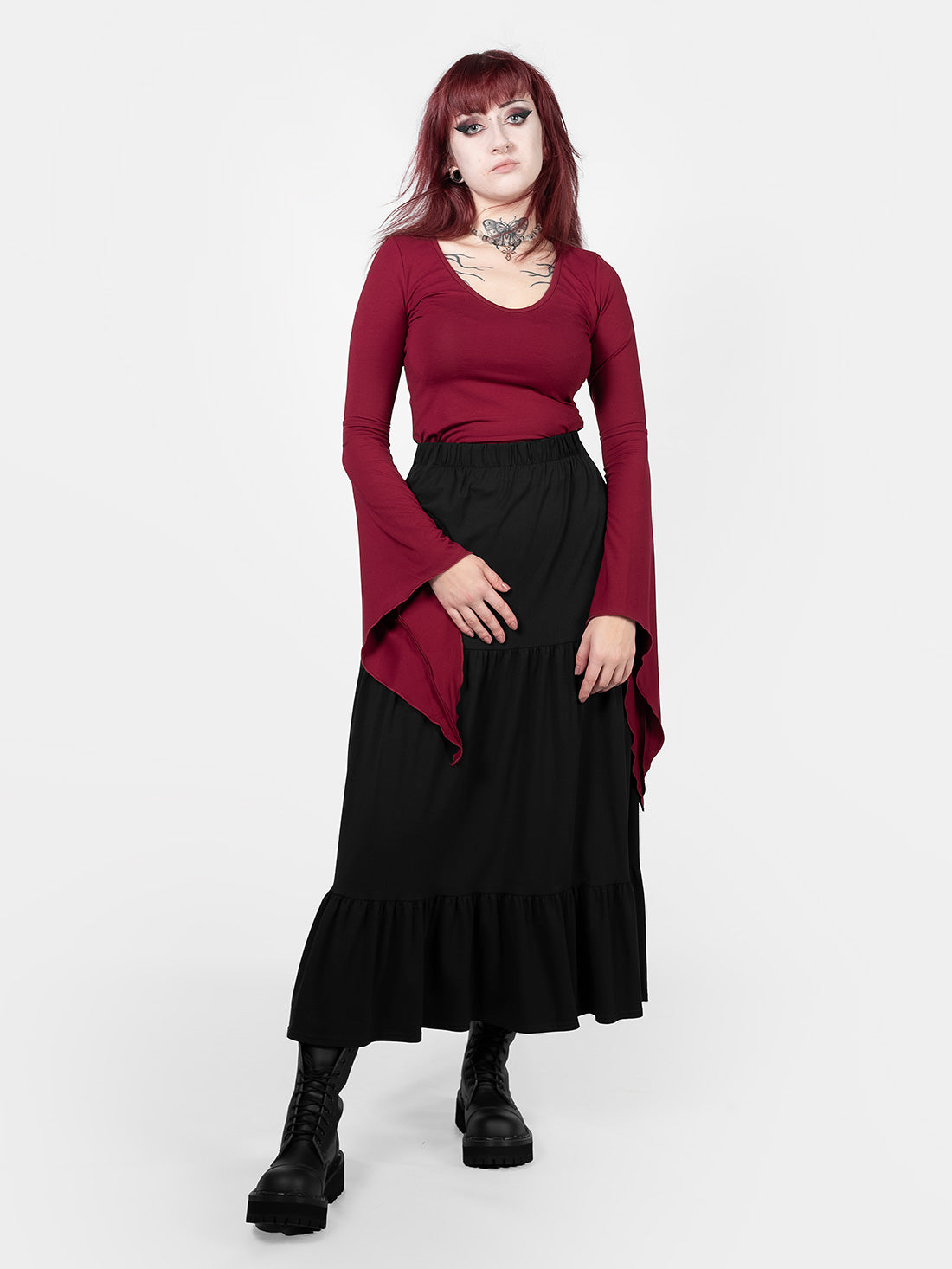 Oblivion Ruffle Midi Skirt