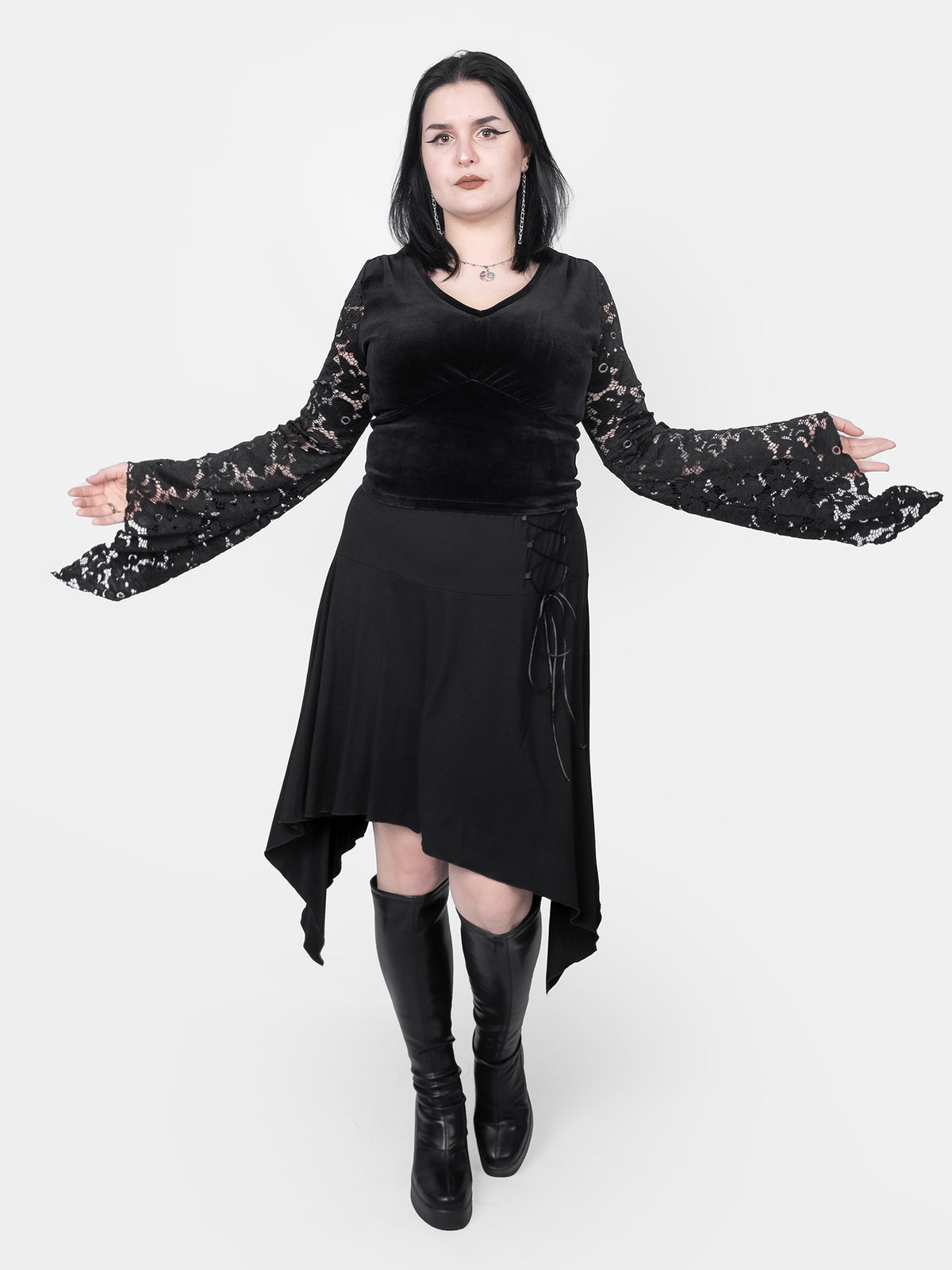 Asymetryczna spódnica z wiązaniem Lilith