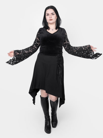 Asymetryczna spódnica z wiązaniem Lilith