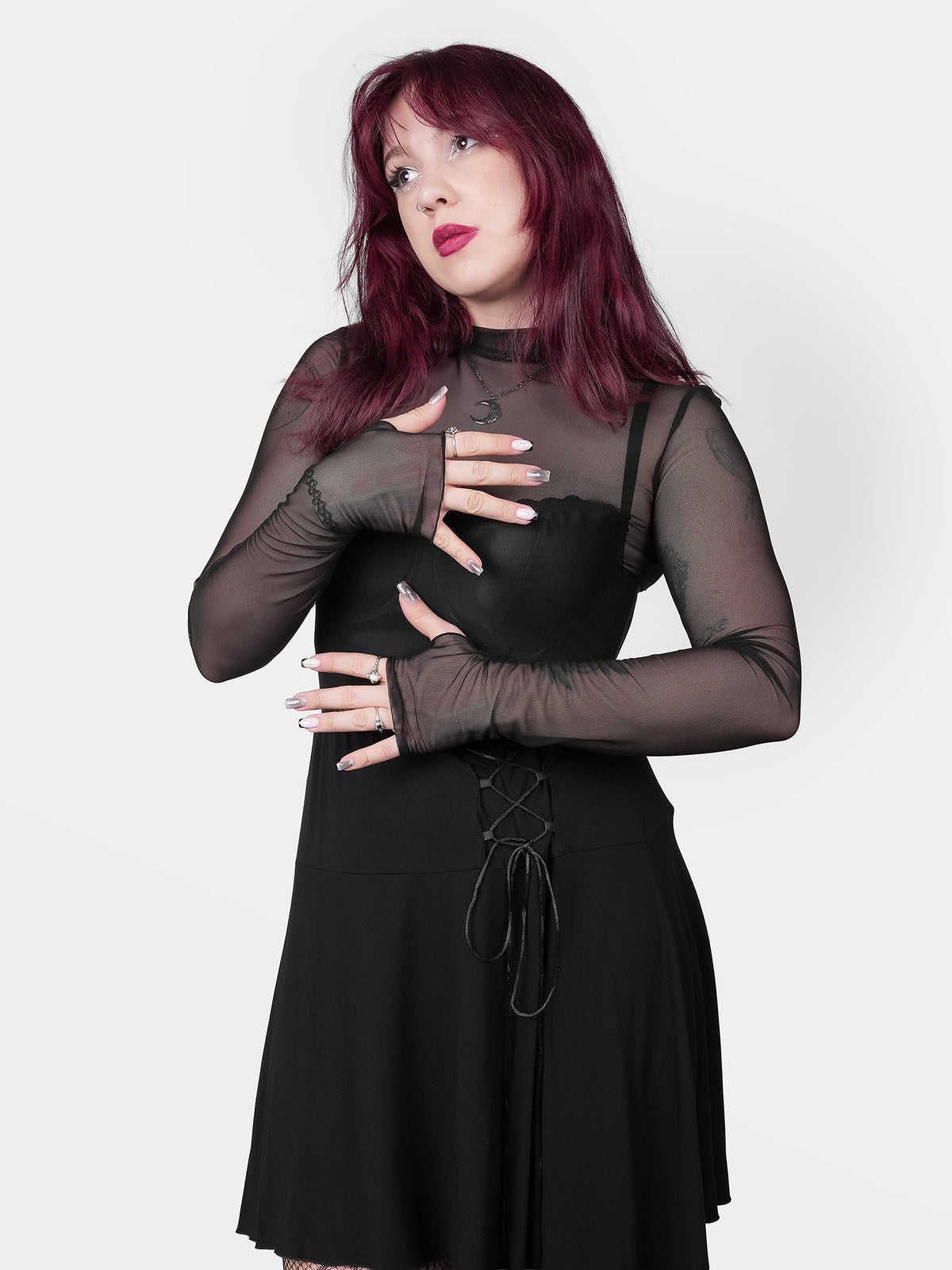 Czarny mesh top Bonnie