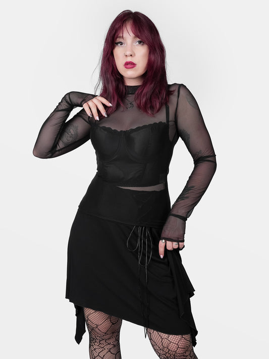 Czarny mesh top Bonnie