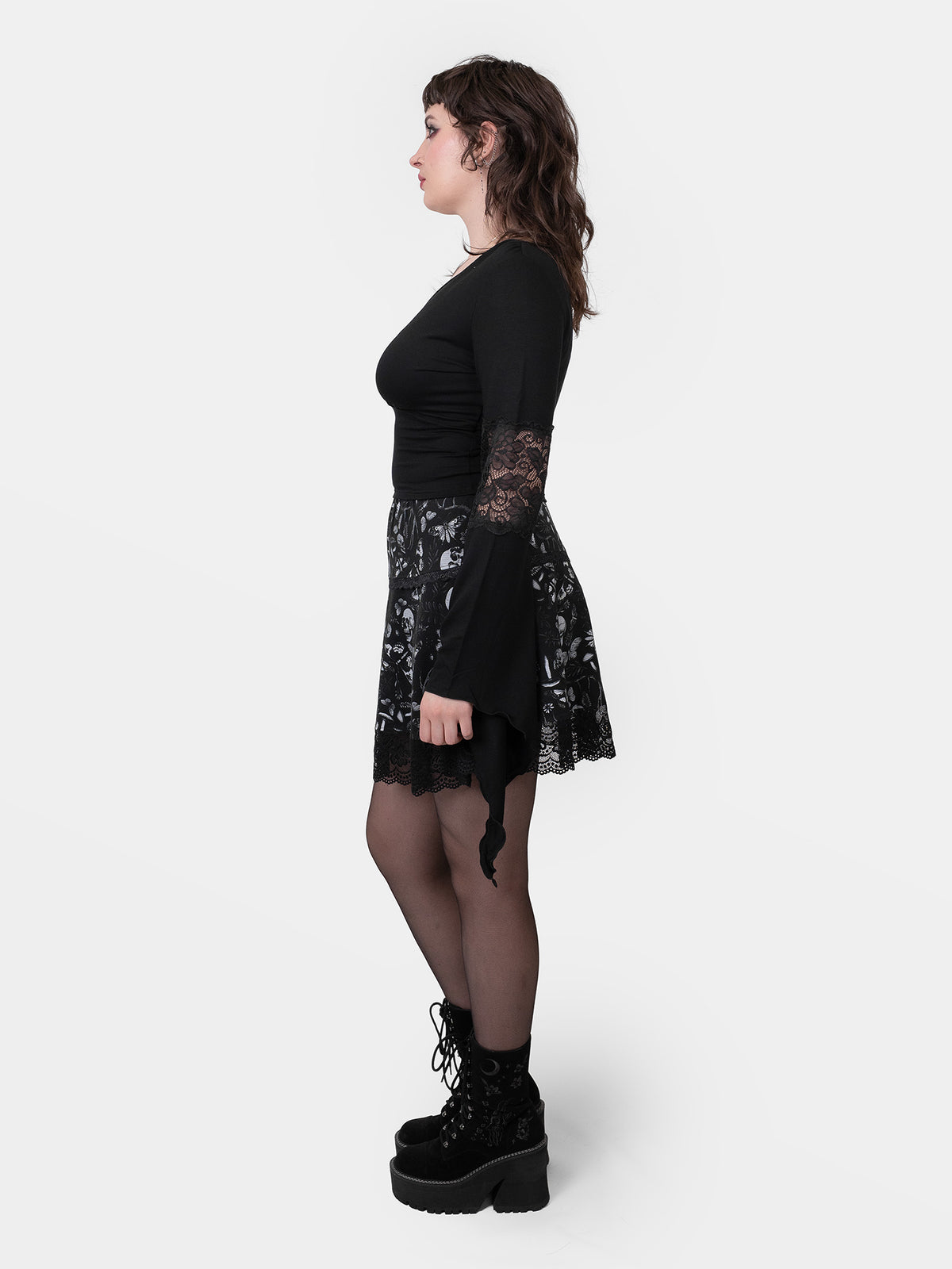 Moonveil Lace Mini Skirt