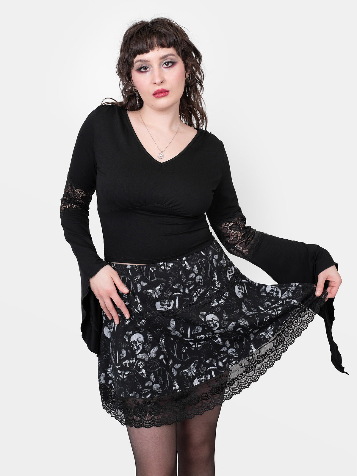 Moonveil Lace Mini Skirt