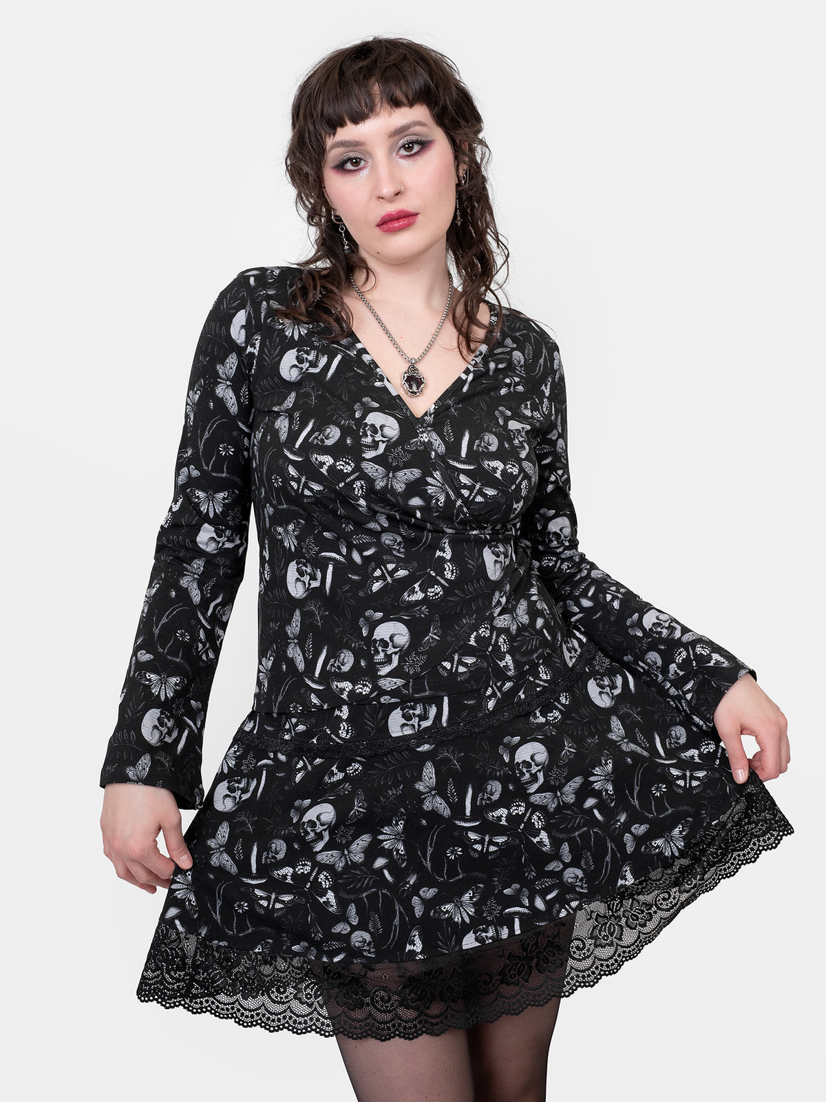Moonveil Lace Mini Skirt