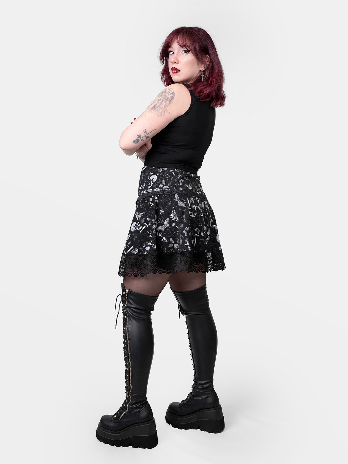 Moonveil Lace Mini Skirt