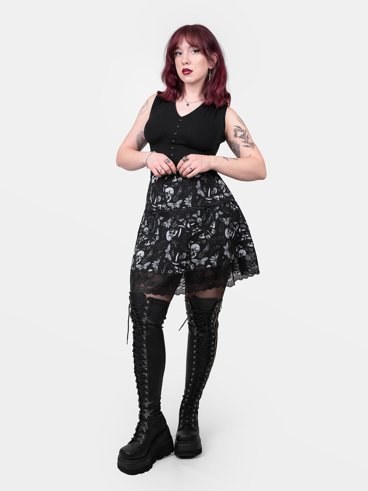 Moonveil Lace Mini Skirt