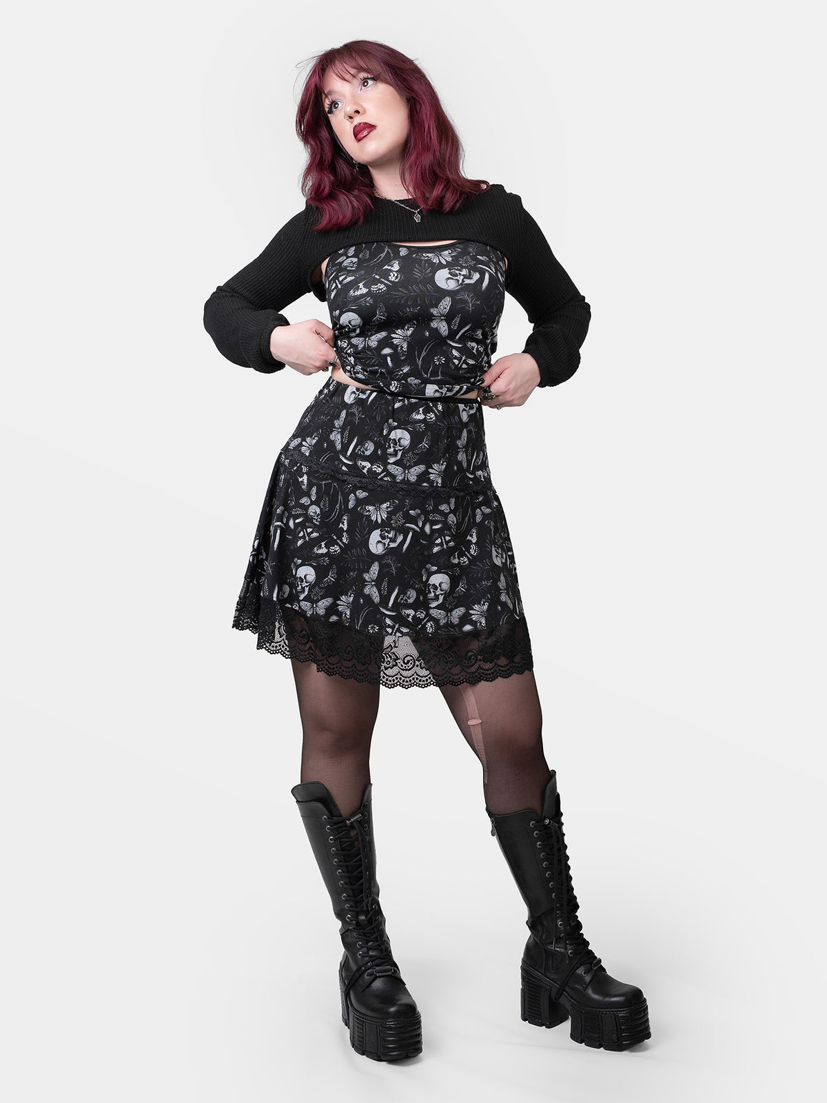 Moonveil Lace Mini Skirt