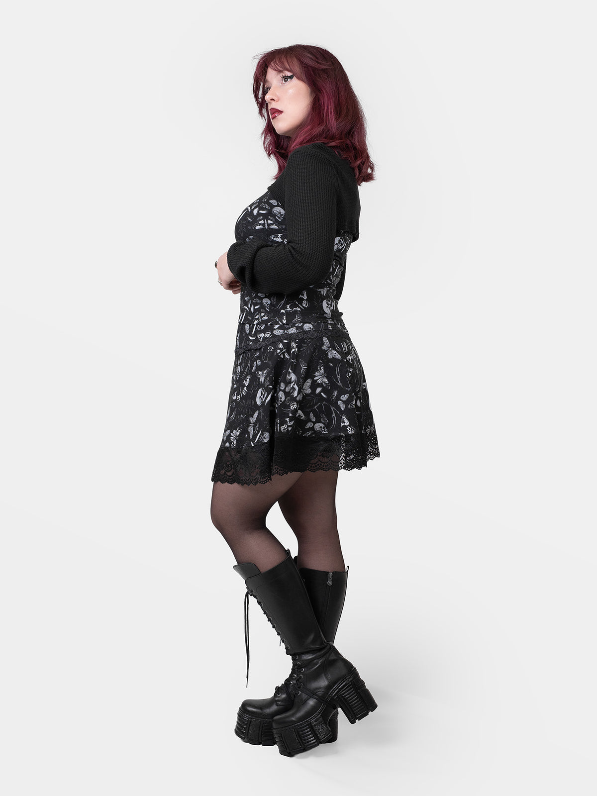 Moonveil Lace Mini Skirt