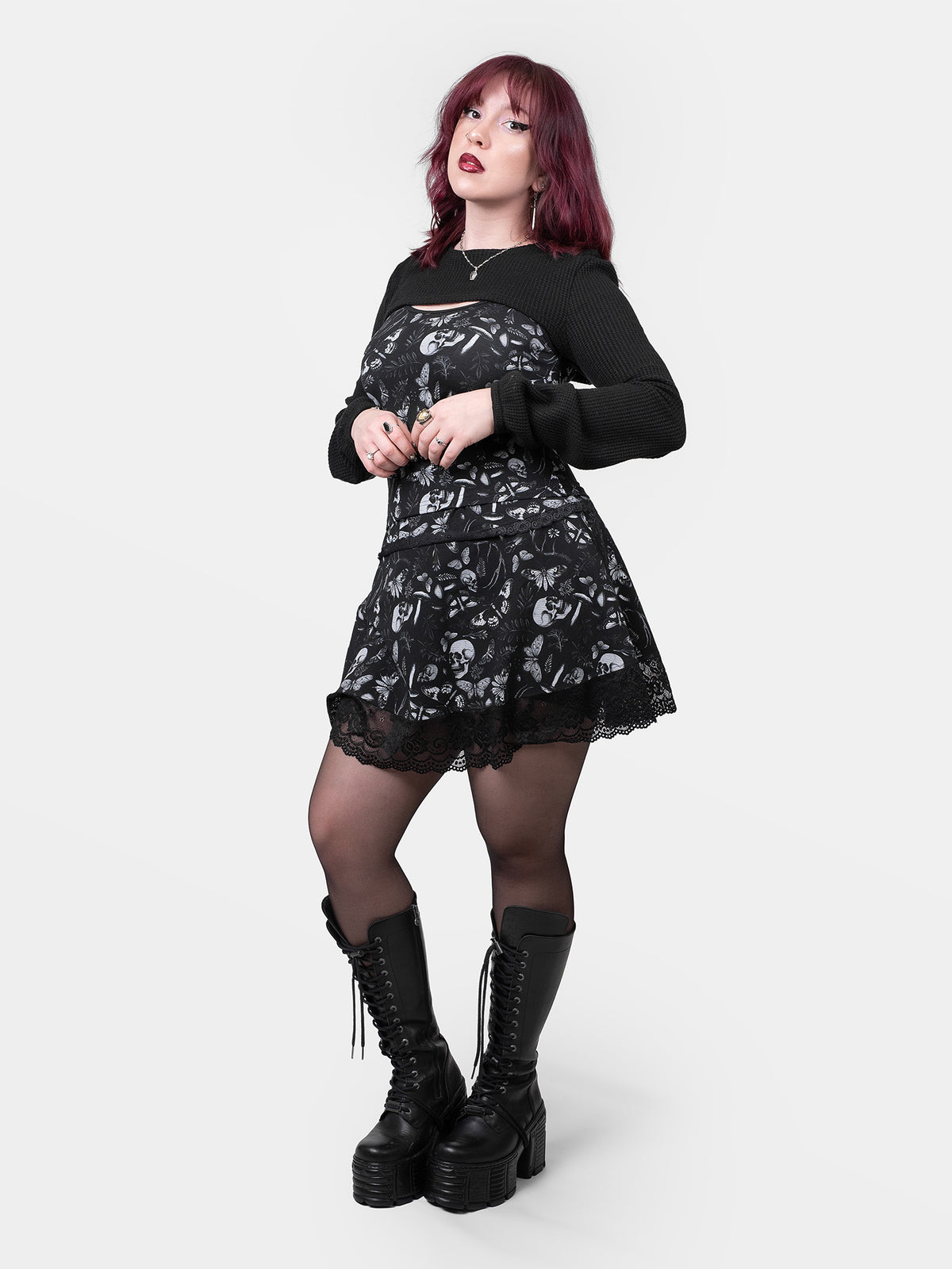 Moonveil Lace Mini Skirt