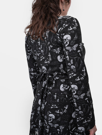 Bluzka wrap z rozszerzanymi rękawami Moonveil