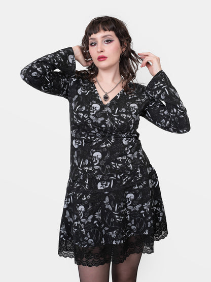 Bluzka wrap z rozszerzanymi rękawami Moonveil