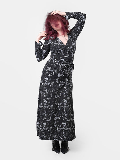 Bluzka wrap z rozszerzanymi rękawami Moonveil