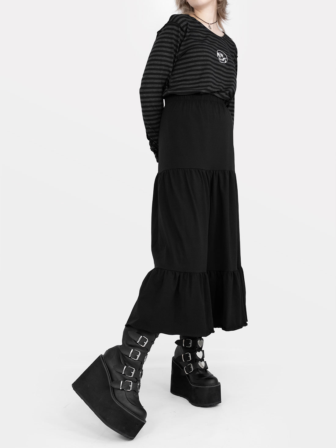 Oblivion Ruffle Midi Skirt