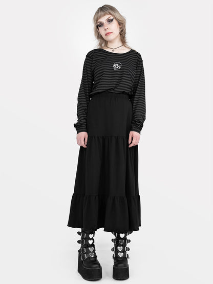 Oblivion Ruffle Midi Skirt
