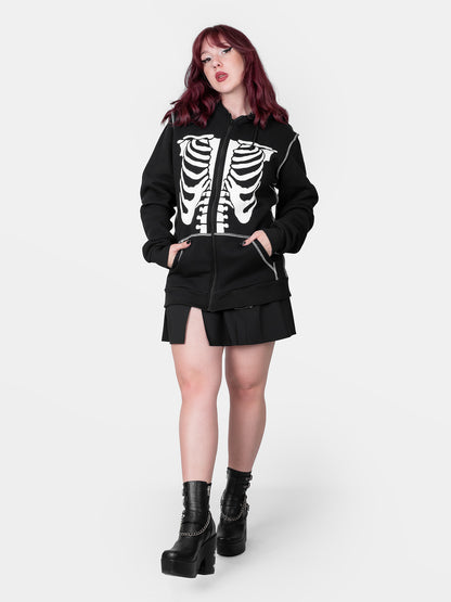 Undead organic cotton zip-up sweatshirt