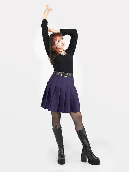 TALL Fioletowa tennis skirt ze szlufkami