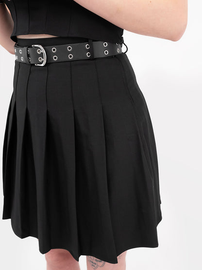 TALL Black tennis skirt with belt loops