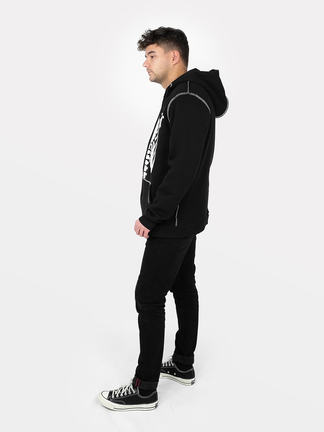 Undead organic cotton zip-up sweatshirt