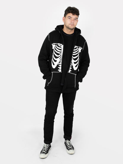 Undead organic cotton zip-up sweatshirt