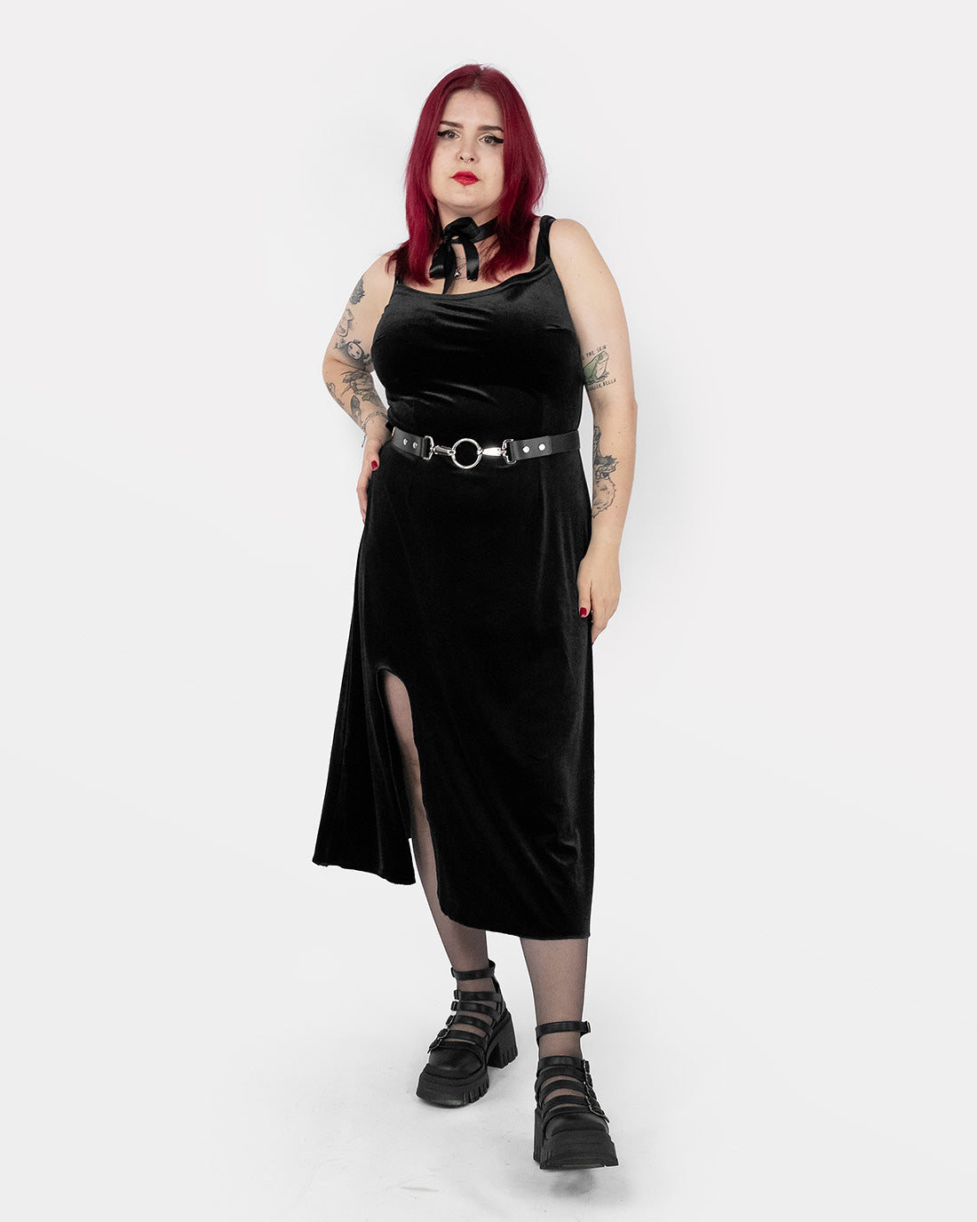 Anathema velvet strapless dress