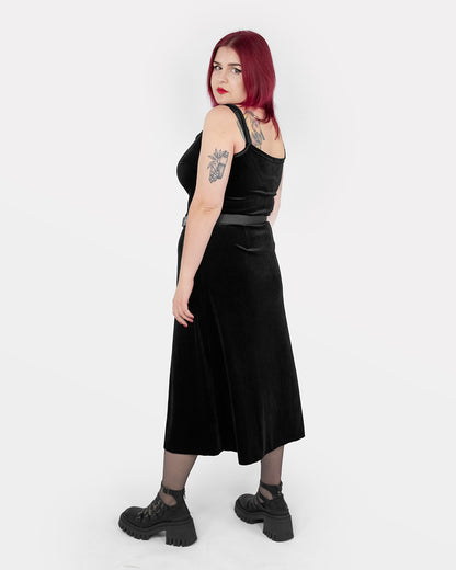 Anathema velvet strapless dress