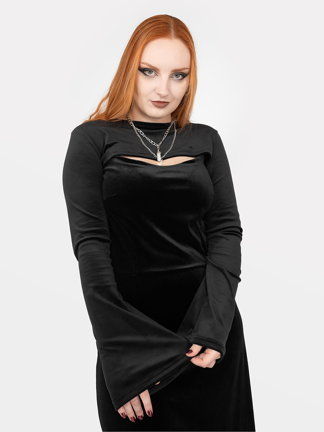 Anathema velvet strapless dress