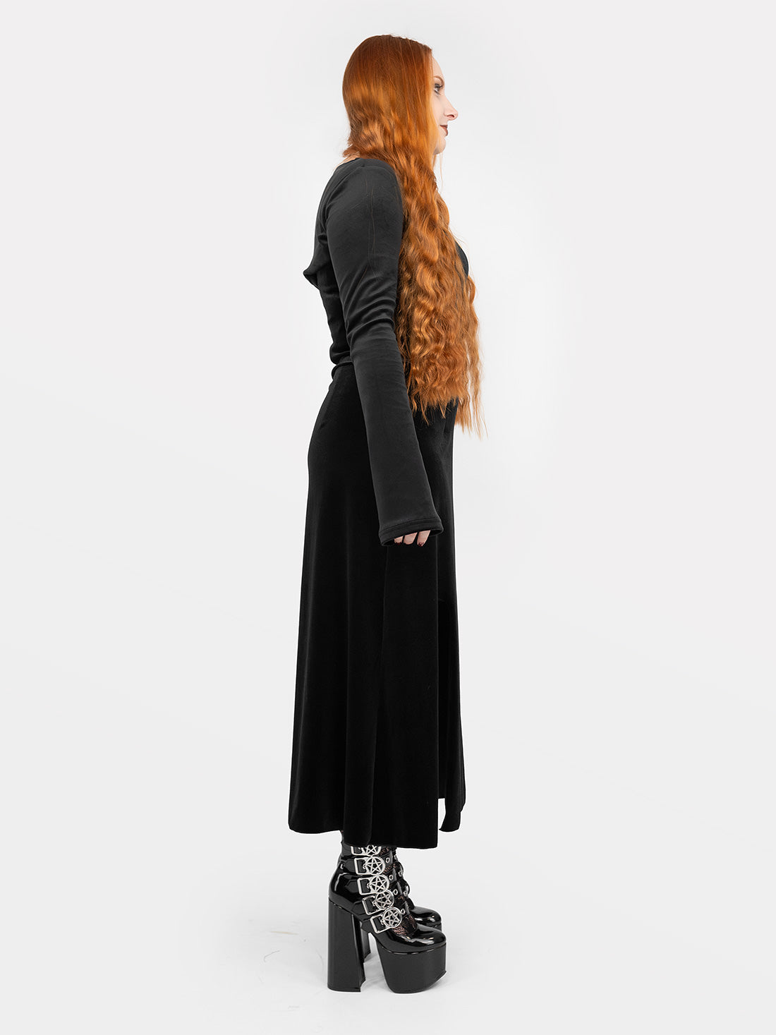 Anathema velvet strapless dress
