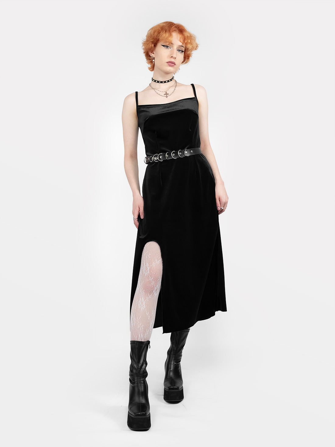 Anathema velvet strapless dress