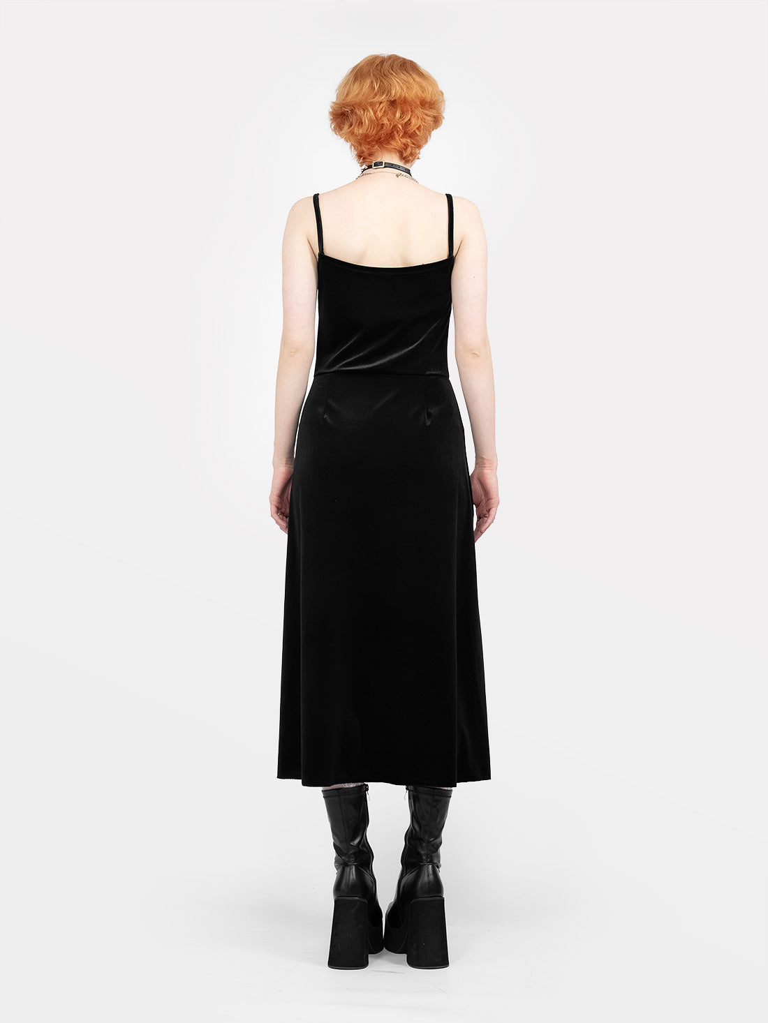 Anathema velvet strapless dress