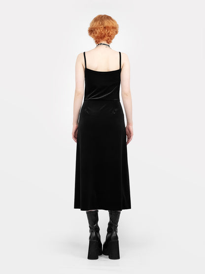 Anathema velvet strapless dress