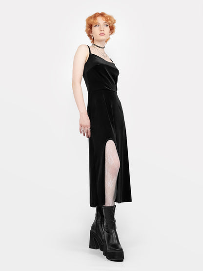 Anathema velvet strapless dress