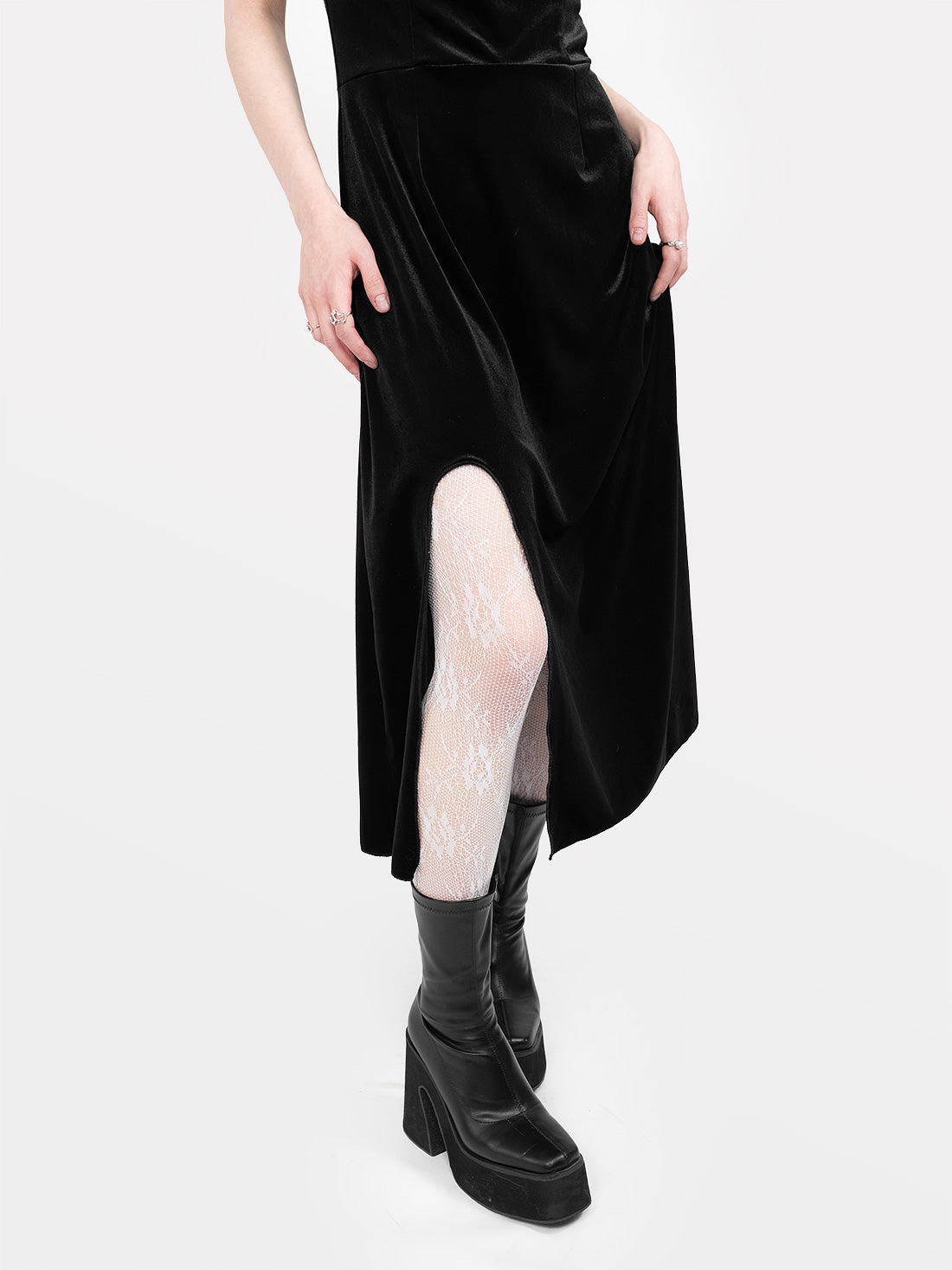 Anathema velvet strapless dress