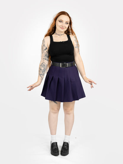 Fioletowa tennis skirt ze szlufkami