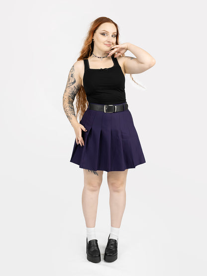 Fioletowa tennis skirt ze szlufkami
