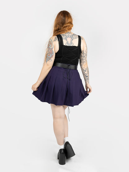 Fioletowa tennis skirt ze szlufkami
