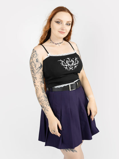 Fioletowa tennis skirt ze szlufkami